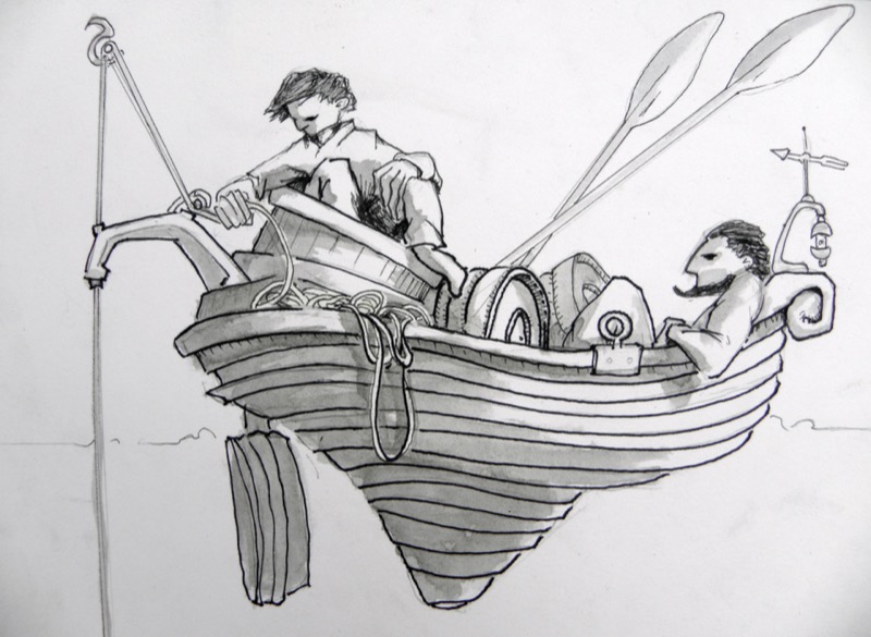 The Two Brothers - raw watercolor